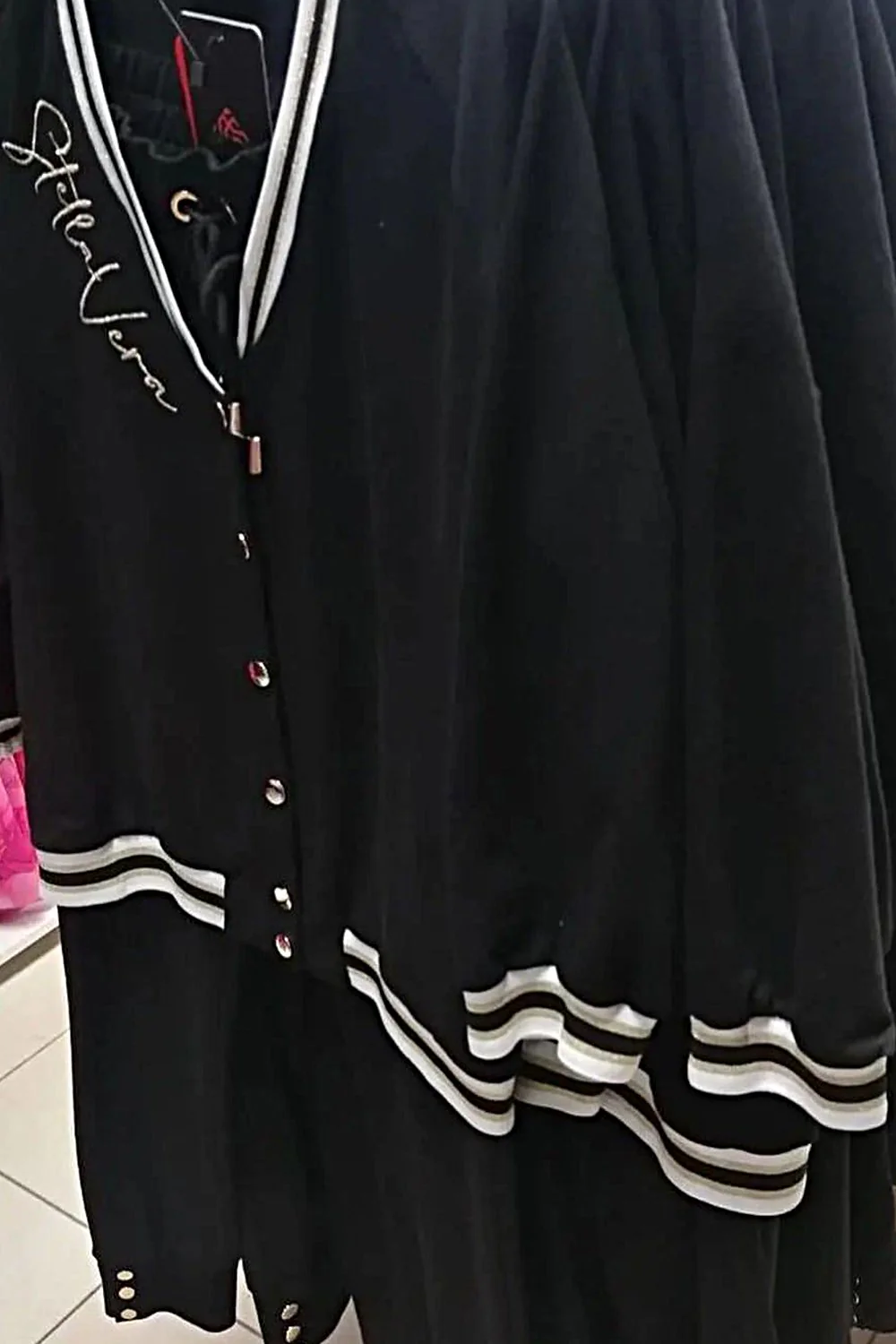 Women's Baseball Jacket Top & Stretch Pants Two-piece Set